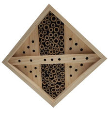 Dehner Natura Premium Insektenhotel Nueva aus FSC-zertifiziertem Kiefernholz in Natur Braun 18 x 18 x 11 cm - 1 Stk. – Bild 1 von 13