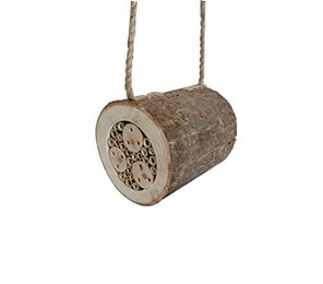 Dehner Natura Premium Insektenhotel Trentino aus Holz in Beige/Braun mit Ø 15 cm und 17,5 cm Länge – Bild 1 von 1