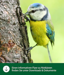 Dehner Natura Premium Meisenkasten Wildvogel Nestbeutel aus Borstgras Braun - 1 Stk. – Bild 1 von 3
