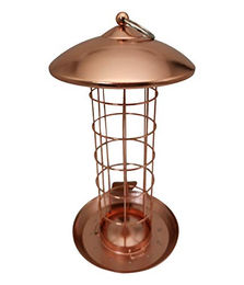 Dehner Natura Premium Meisenknödelsäule Joelle Futtersäule für Wildvögel aus Metall in Kupfer Ø 16 cm Höhe 30 cm – Bild 1 von 5