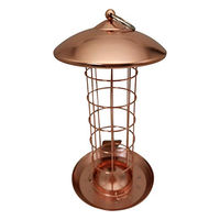 Produktbild von Dehner Natura Premium Meisenknödelsäule Joelle Futtersäule für Wildvögel aus Metall in Kupfer Ø 16 cm Höhe 30 cm