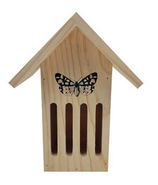 Dehner Natura Premium Schmetterlingshaus Runa aus FSC-zertifiziertem Kiefernholz wetterfest braun 17 x 23 x 12 cm - 1 Stk. – Bild 1 von 13