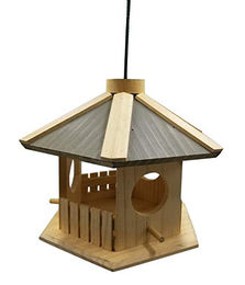 Dehner Natura Premium Vogelhaus Dakota aus FSC-zertifiziertem Kiefernholz natur braun ca. 30 x 26 x 22 cm - 1 Stk. – Bild 1 von 2