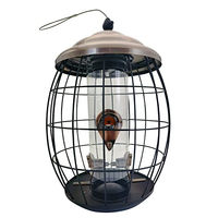 Produktbild von Dehner Natura Premium Vogelhaus Futterstation aus Metall für Wildvögel Grau