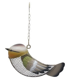 Dehner Natura Premium Vogelhaus Mango Futterstation aus Metall in Gelb Grün Braun – Bild 1 von 2