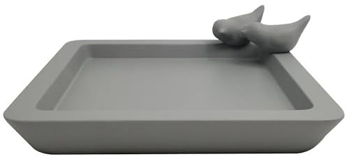 Dehner Natura Premium Vogeltränke Belém aus Beton in Grau 30 x 9 x 30 cm – Bild 1 von 3