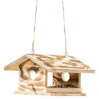 Produktbild von Dehner Natura Premium Wildvogel Futterhaus Arber aus Holz in Braun ca. 30.5 x 19 x 28 cm