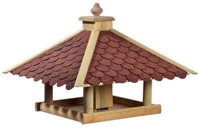 Dehner Natura Premium Wildvogel Futterhaus Brixen aus Holz mit Bitumen-Dach 51 x 40 x 51 cm – Bild 1 von 6