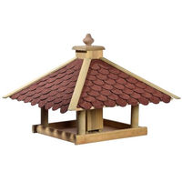 Produktbild von Dehner Natura Premium Wildvogel Futterhaus Brixen aus Holz mit Bitumen-Dach 51 x 40 x 51 cm