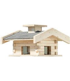 Dehner Natura Premium Wildvogel Futterhaus Emmi aus Holz in Beige ca. 46 x 44 x 30 cm – Bild 1 von 3