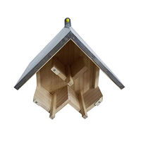 Produktbild von Dehner Natura Premium Wildvogel Futterhaus Erdnussbutterhaus Triple aus FSC Holz und Metall in Natur - 15 ml