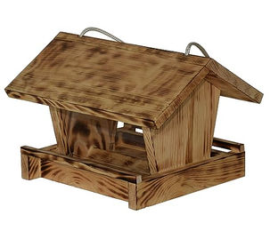 Dehner Natura Premium Wildvogel Futterhaus Linn aus FSC-zertifiziertem Kiefernholz mit Aufhängung Kordel Natur – Bild 1 von 1