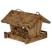 Produktbild von Dehner Natura Premium Wildvogel Futterhaus Linn aus FSC-zertifiziertem Kiefernholz mit Aufhängung Kordel Natur