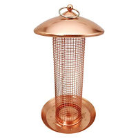 Produktbild von Dehner Natura Premium Wildvogel Futtersäule Chloe aus Metall in Kupfer Ø 16 cm Höhe 30 cm