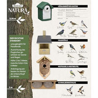 Produktbild von Dehner Natura Premium Wildvogel Nistkasten Halbhöhle aus Holz in Braun mit 70 mm Einflugloch