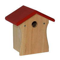 Produktbild von Dehner Natura Premium Wildvogel Nistkasten Meisenkasten aus FSC-zertifiziertem Kiefernholz Rot Natur 19.5 x 22.5 x 16.5 cm