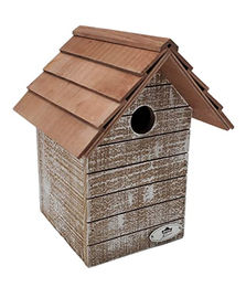 Dehner Natura Premium Wildvogel Nistkasten Monaco aus Kiefernholz in Braun 19.5 x 26 x 19.5 cm FSC-zertifiziert – Bild 1 von 5