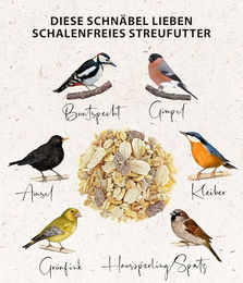 Dehner Natura Premium Wildvogel Streufutter schalenfrei ganzjährig 10 kg – Bild 1 von 4