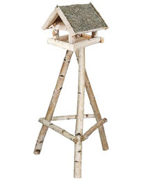 Dehner Natura Vogelhaus Augsburg aus FSC-zertifiziertem Holz mit Ständer 135 x 60 x 60 cm – Bild 1 von 6