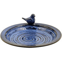 Produktbild von Dehner Natura Vogeltränke Doppio Vogelbad aus Keramik Blau Ø 31,5 cm