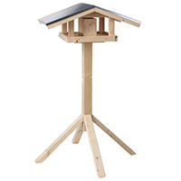 Produktbild von Dehner Natura Wildvogel-Futterhaus Karwendel mit Ständer Alpstein und Futterschublade aus Fichtenholz Natur und Blech 127.2 x 84.3 x 84.3 cm