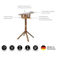 Produktbild von Dehner Natura Wildvogel-Futterhaus Rofan mit Ständer Alpstein aus Fichtenholz und Blech in Braun und Silber 129.7 x 84.3 x 84.3 cm