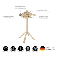 Produktbild von Dehner Natura Wildvogel-Futterhaus Watzmann mit Ständer Alpstein aus Fichtenholz in Natur 133 x 40 x 55 cm