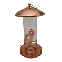 Produktbild von Dehner Natura Wildvogel Futtersäule Manon aus Kupfer und Metall Ø 16 cm Höhe 30 cm