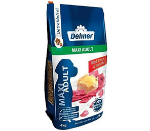 Dehner Premium Hundefutter Maxi Adult Trockenfutter getreidefrei Rind Lamm Kartoffel 4 kg – Bild 1 von 1