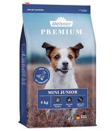 Dehner Premium Hundefutter Mini Junior Trockenfutter Ente Lamm getreidefrei Sensitive 4 kg – Bild 1 von 4
