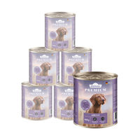 Produktbild von Dehner Premium Hundefutter Nassfutter Adult Getreidefrei Rind Lamm 6 x 800 g Dose