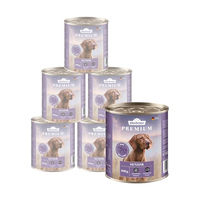 Produktbild von Dehner Premium Hundefutter Nassfutter Senior Getreidefrei Rind Lamm 6 x 800 g Dosen