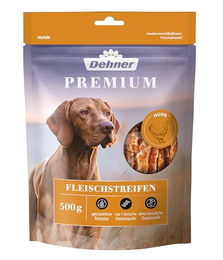 Dehner Premium Hundesnack Trockenfleisch Huhn getreidefrei für erwachsene Hunde 500 g – Bild 1 von 4