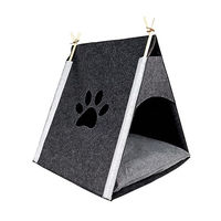Produktbild von Dehner Premium Katzenhöhle Anuk aus Filz für Katzen in Grau Weiß Schwarz - 1 Stk.