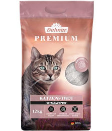 Dehner Premium Katzenstreu Ultra Klumpstreu Babypuder-Duft 12 kg – Bild 1 von 3