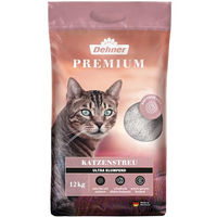 Produktbild von Dehner Premium Katzenstreu Ultra Klumpstreu Babypuder-Duft 12 kg