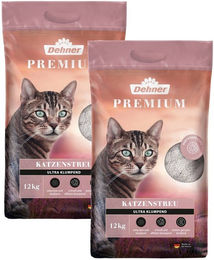 Produktbild von Dehner Premium Katzenstreu Ultra Klumpstreu Babypuder-Duft