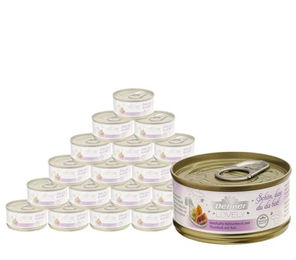 Dehner Premium Lovely Katzen Nassfutter Hühnerbrust mit Thunfisch und Reis für erwachsene Katzen glutenfrei 24 x 70 g – Bild 1 von 2