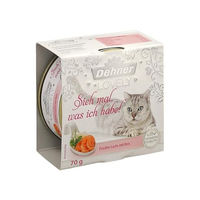 Produktbild von Dehner Premium Lovely Katzenfutter Nassfutter Lachs mit Reis glutenfrei für erwachsene Katzen 24 x 70 g