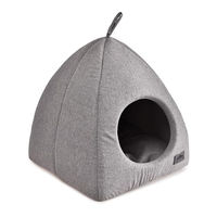 Produktbild von Dehner Premium Lovely Katzenhöhle aus Polyester grau 40 x 40 x 42 cm - 1 Stk.