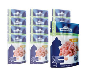 Dehner Premium Sensitive Nassfutter für ausgewachsene Katzen mit Pute Monoprotein 12 x 100 g Beutel – Bild 1 von 6