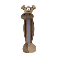 Produktbild von Dehner Quietschspielzeug Strong Bull für Hunde aus Polyester in Braun 35 x 11 cm