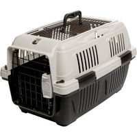 Produktbild von Dehner Robbi Transportbox für Hunde und Katzen aus Kunststoff Grau Größe M