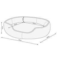 Produktbild von Dehner Sammy Hundebett und Katzenbett Beige Polyester Größe L