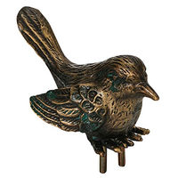 Produktbild von Dehner Vogelfigur für Vogeltränke aus Metall in Bronze und Grau, frostbeständig, 5 x 10 x 4 cm