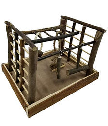 Dehner Vogelspielplatz Matchfield Intelligenzspielzeug aus Holz für Papageien und Ziervögel – Bild 1 von 2