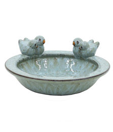 Produktbild von Dehner Vogeltränke aus Keramik für Wildvögel frostbeständig hellblau