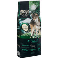 Produktbild von Dehner Wild Nature Auwald Hundefutter Kroketten mit Wild und Geflügel getreidefrei und zuckerfrei für erwachsene Hunde