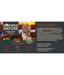 Dehner Wild Nature Hochmoor Katzenfutter Nassfutter Ente Pute für ausgewachsene Katzen getreidefrei 6 x 400 g Dose – Bild 1 von 6