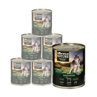 Produktbild von Dehner Wild Nature Hundefutter Bergweide Nassfutter Adult mit Pferd getreidefrei 6 x 800 g Dosen
